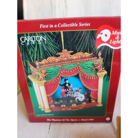Carlton cards 1999 phantom of the Opera vintage music light up ornament Xmas - Picture 7 of 7